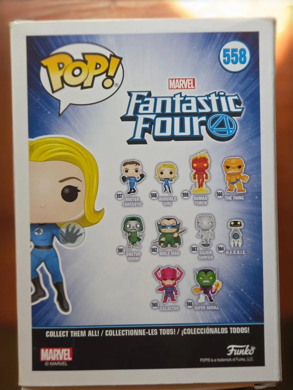 funko popNew in box funko pop fantastic four invisible girl edition box #558